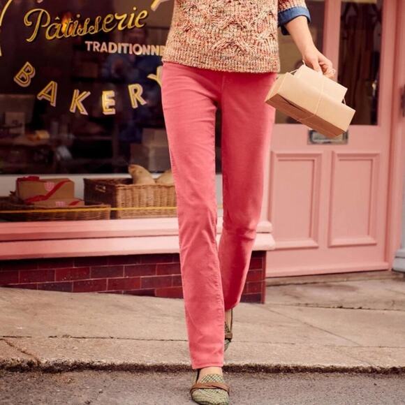 Talbots Rose pink Corduroy High Waist Jeggins Pants Size 16 new! - Picture 2 of 8